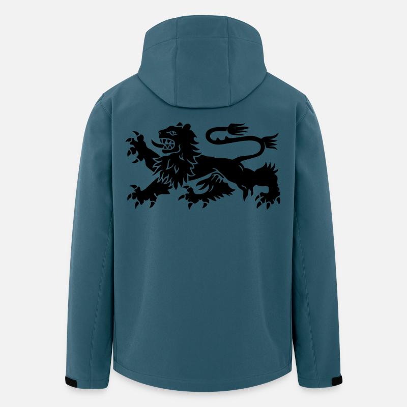löwe - Recycelte Männer Softshell-Jacke von Stanley/Stella - Dunkles Petrol