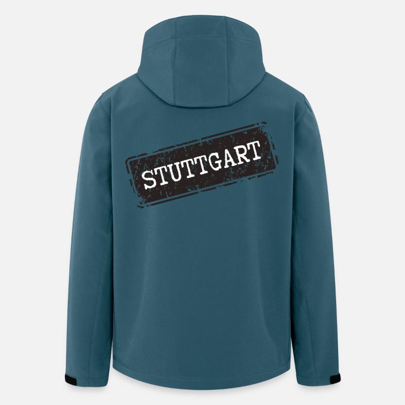 Stuttgart Stadtname Urban Design - Recycelte Männer Softshell-Jacke von Stanley/Stella - Dunkles Petrol