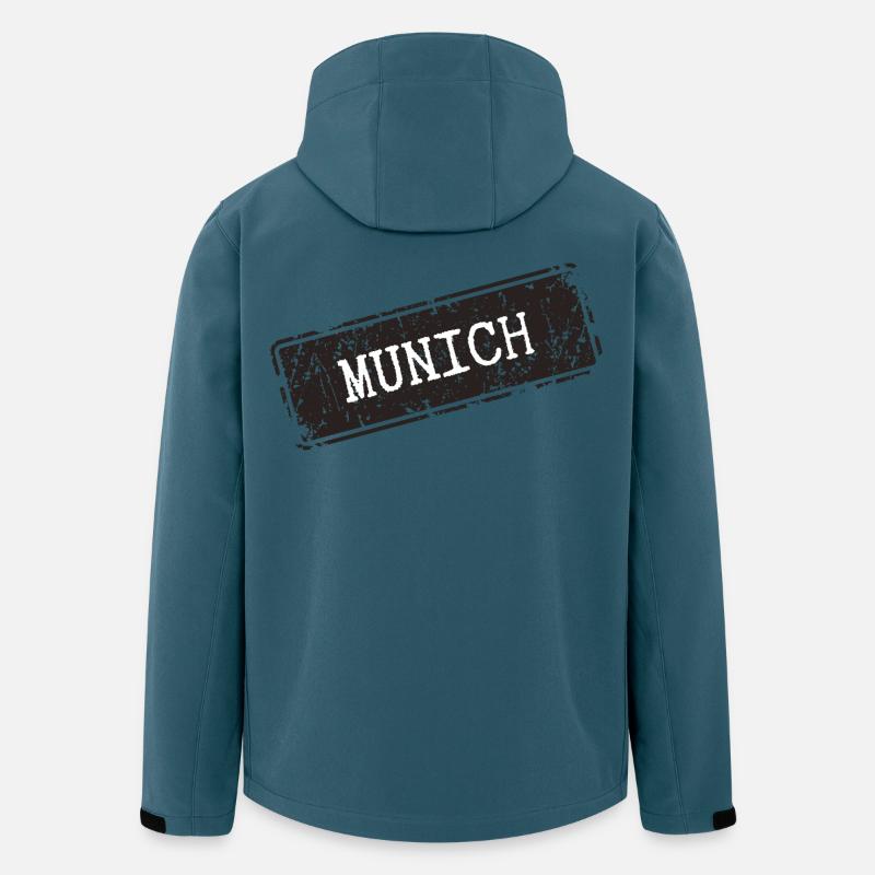 München  - Recycelte Männer Softshell-Jacke von Stanley/Stella - Dunkles Petrol