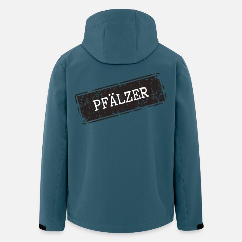 Pfalz Regionaldruck Design - Recycelte Männer Softshell-Jacke von Stanley/Stella - Dunkles Petrol