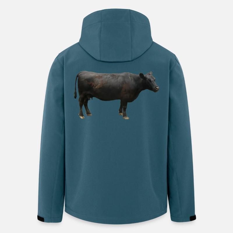 Rind schwarz - Recycelte Männer Softshell-Jacke von Stanley/Stella - Dunkles Petrol