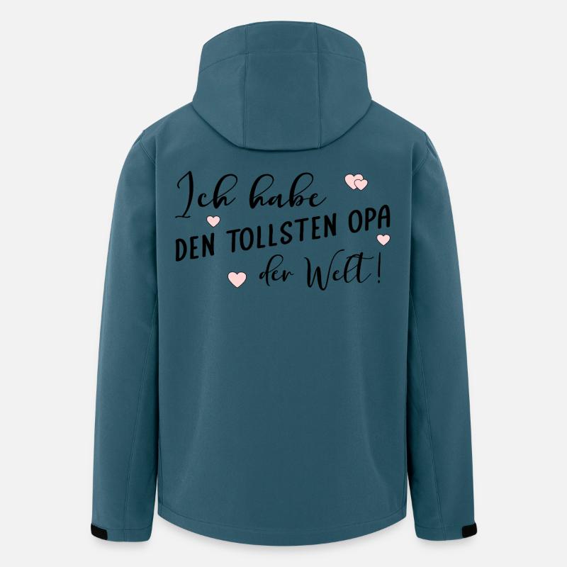Komplimente Opa - Recycelte Männer Softshell-Jacke von Stanley/Stella - Dunkles Petrol