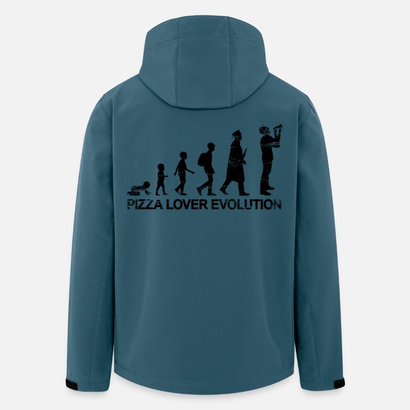 Pizza Lover Evolution - Recycelte Männer Softshell-Jacke von Stanley/Stella - Dunkles Petrol