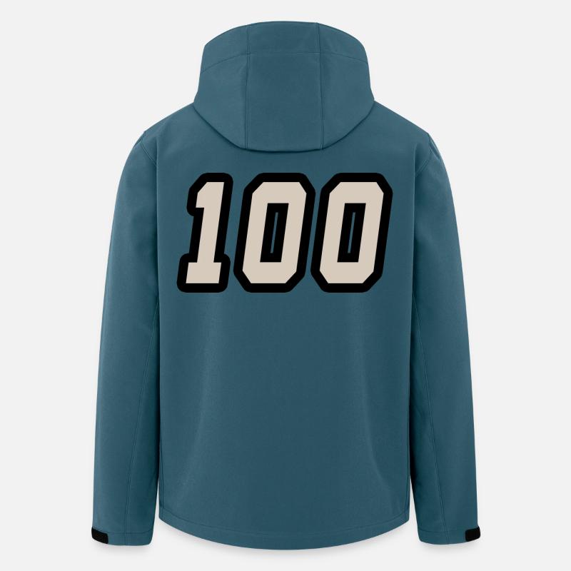 Zahl einhundert 100 - Recycelte Männer Softshell-Jacke von Stanley/Stella - Dunkles Petrol