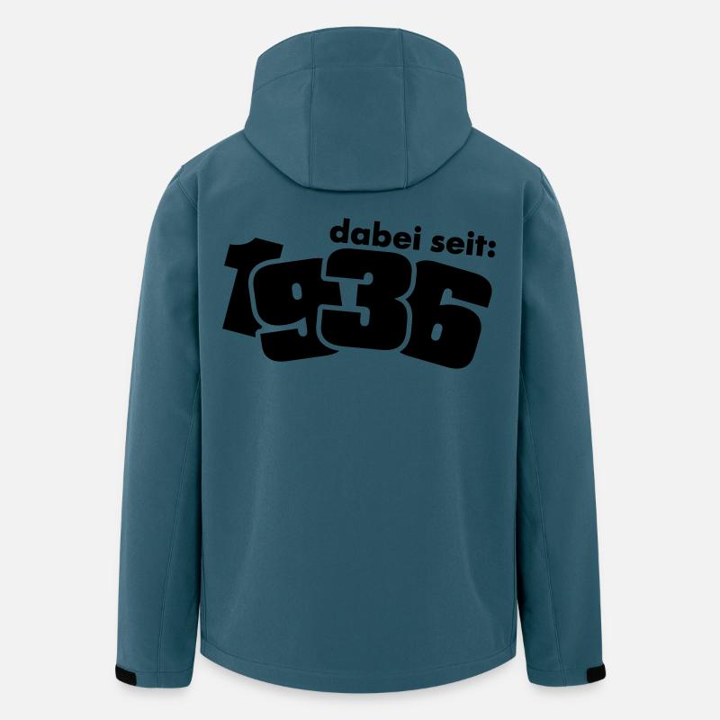 Dabei seit 1936 - Recycelte Männer Softshell-Jacke von Stanley/Stella - Dunkles Petrol