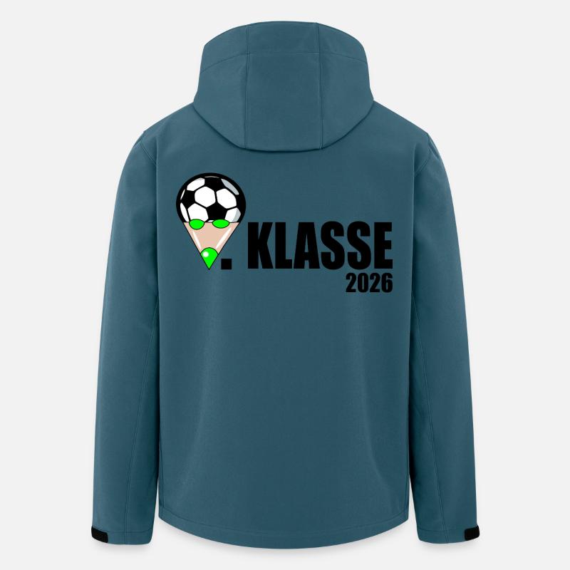 Fußball 1. Klasse 2026 - Recycelte Männer Softshell-Jacke von Stanley/Stella - Dunkles Petrol