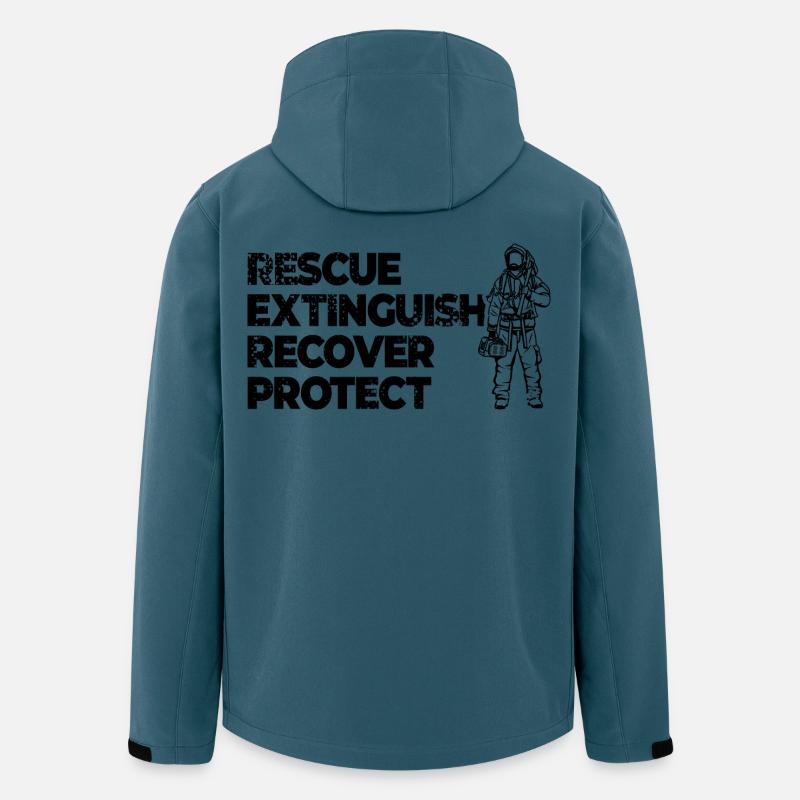 Feuerwehrleute Motivation - Recycelte Männer Softshell-Jacke von Stanley/Stella - Dunkles Petrol
