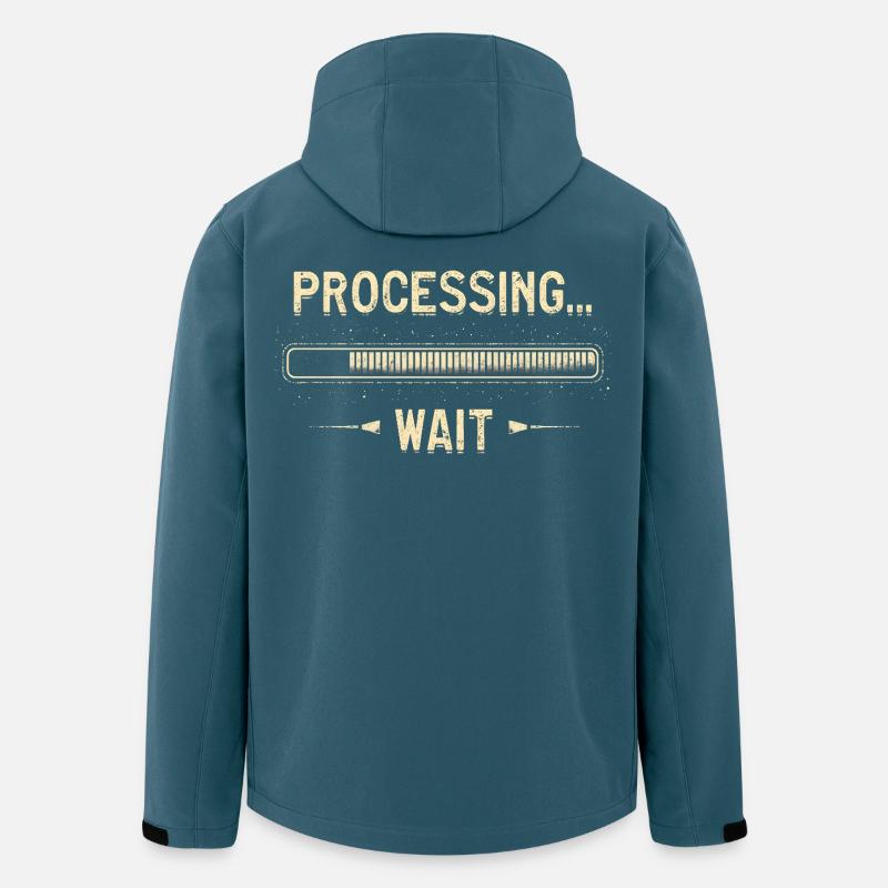 Processing... Please Wait - Recycelte Männer Softshell-Jacke von Stanley/Stella - Dunkles Petrol