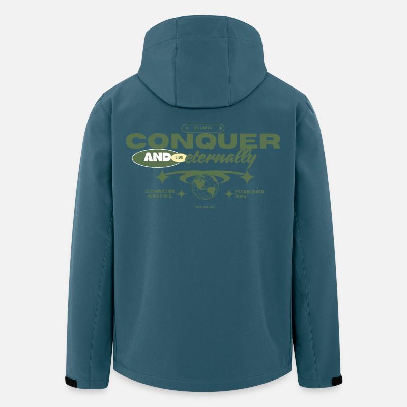 Conquérir - Veste softshell homme en polyester recyclé Discoverer Stanley/Stella - bleu pétrole foncé