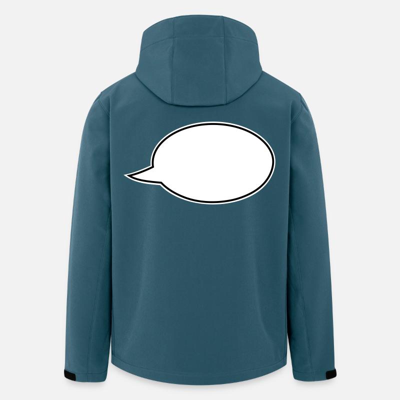 Sprechblase Comic rechts - Recycelte Männer Softshell-Jacke von Stanley/Stella - Dunkles Petrol