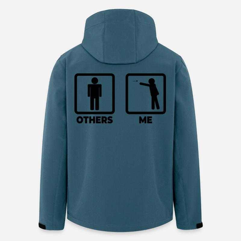 Ich als Dartspieler - Recycelte Männer Softshell-Jacke von Stanley/Stella - Dunkles Petrol