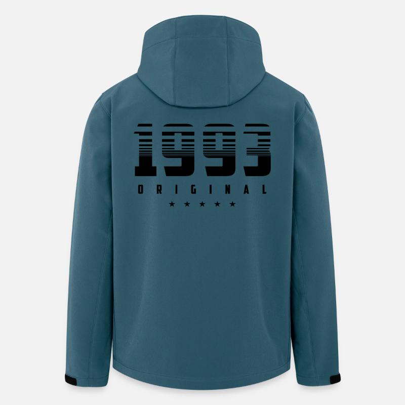 Né en 1993 l’original - Veste softshell homme en polyester recyclé Stanley/Stella - bleu pétrole foncé
