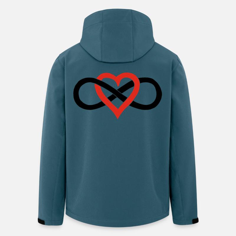 Unendliche Liebe (Schwarz) - Recycelte Männer Softshell-Jacke von Stanley/Stella - Dunkles Petrol