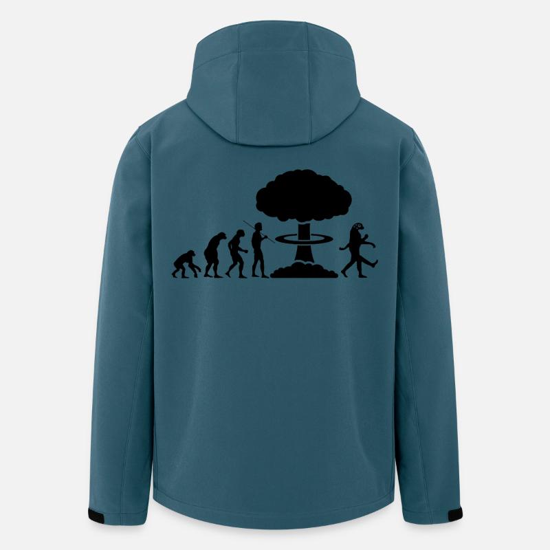 Nukleare Evolution - Recycelte Männer Softshell-Jacke von Stanley/Stella - Dunkles Petrol