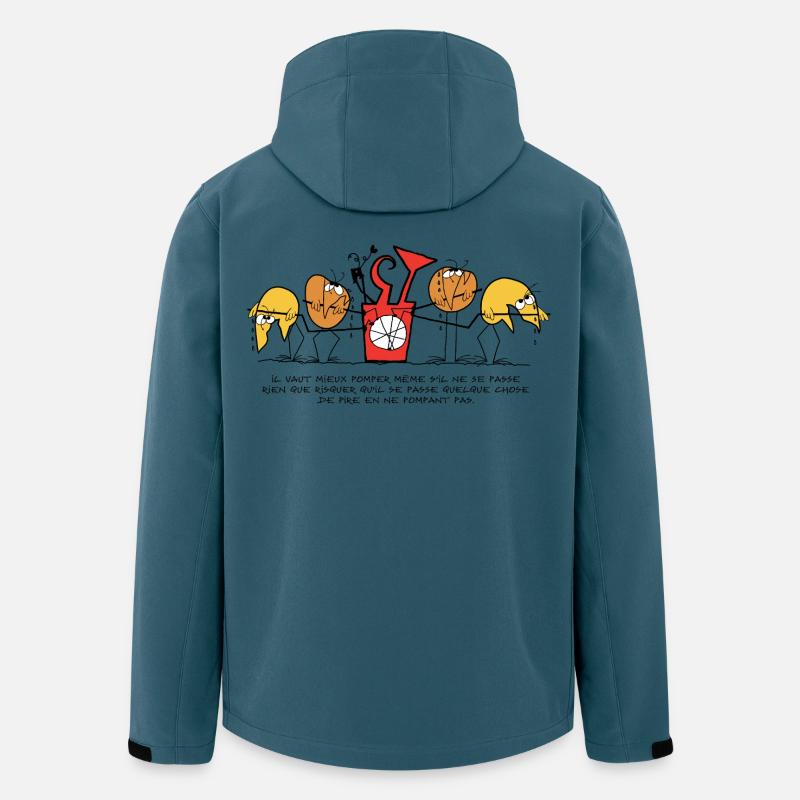 Die Shadoks, ein Leben voller Pumpen! - Recycelte Männer Softshell-Jacke von Stanley/Stella - Dunkles Petrol