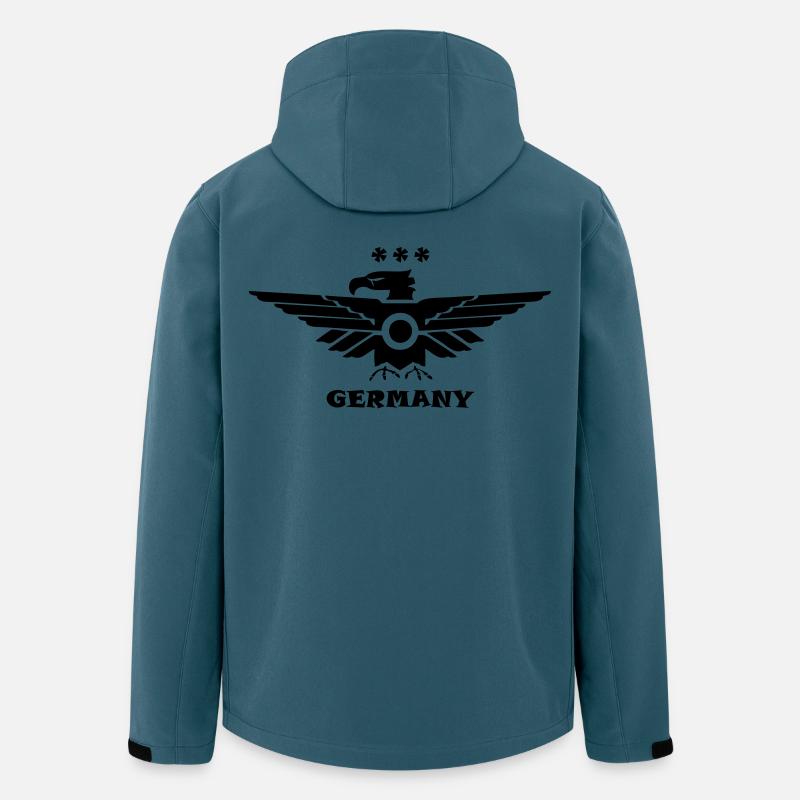 Adler Deutschland Germany schwarz black - Recycelte Männer Softshell-Jacke von Stanley/Stella - Dunkles Petrol