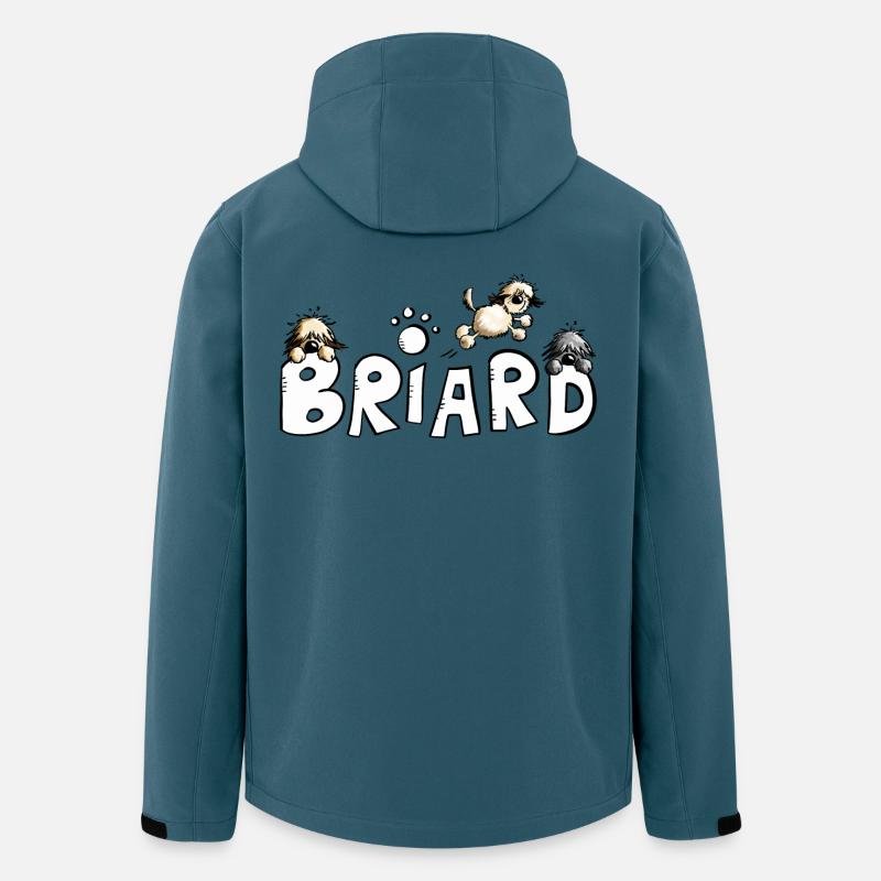 Briard Schriftzug - Recycelte Männer Softshell-Jacke von Stanley/Stella - Dunkles Petrol