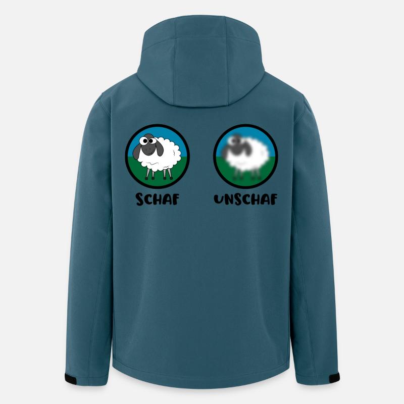 Schaf Unschaf - Recycelte Männer Softshell-Jacke von Stanley/Stella - Dunkles Petrol