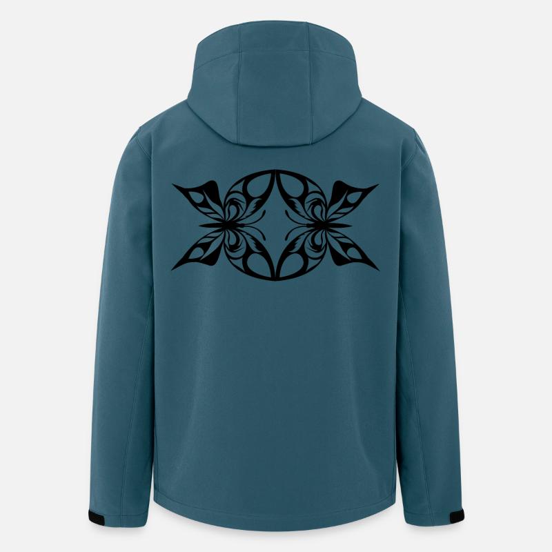 Bonbon-Schmetterlinge. - Recycelte Männer Softshell-Jacke von Stanley/Stella - Dunkles Petrol