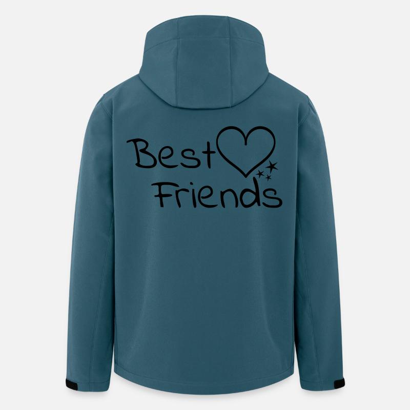 Beste Freunde - Recycelte Männer Softshell-Jacke von Stanley/Stella - Dunkles Petrol
