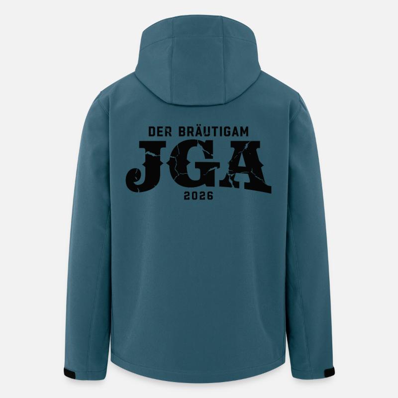 Der Bräutigam JGA 2026 Junggesellenabschied - Recycelte Männer Softshell-Jacke von Stanley/Stella - Dunkles Petrol