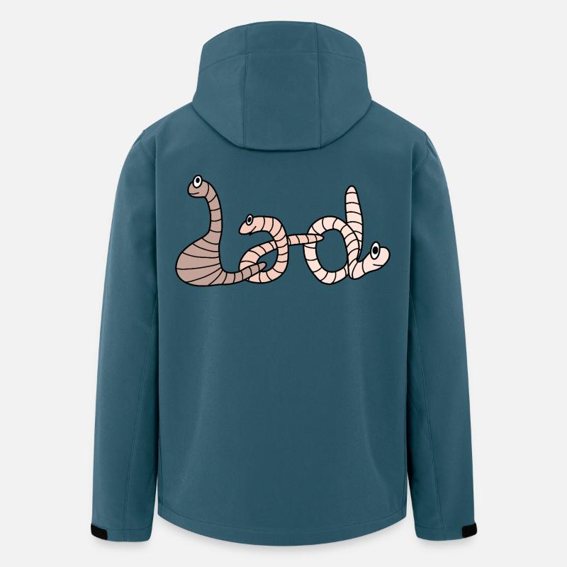 Dad als Regenwurm Schriftzug - Recycelte Männer Softshell-Jacke von Stanley/Stella - Dunkles Petrol