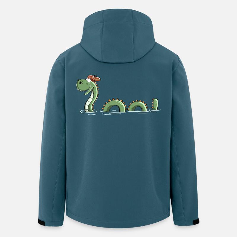 Nessie Seeungeheuer In Schottland - Comic - Fun - Recycelte Männer Softshell-Jacke von Stanley/Stella - Dunkles Petrol