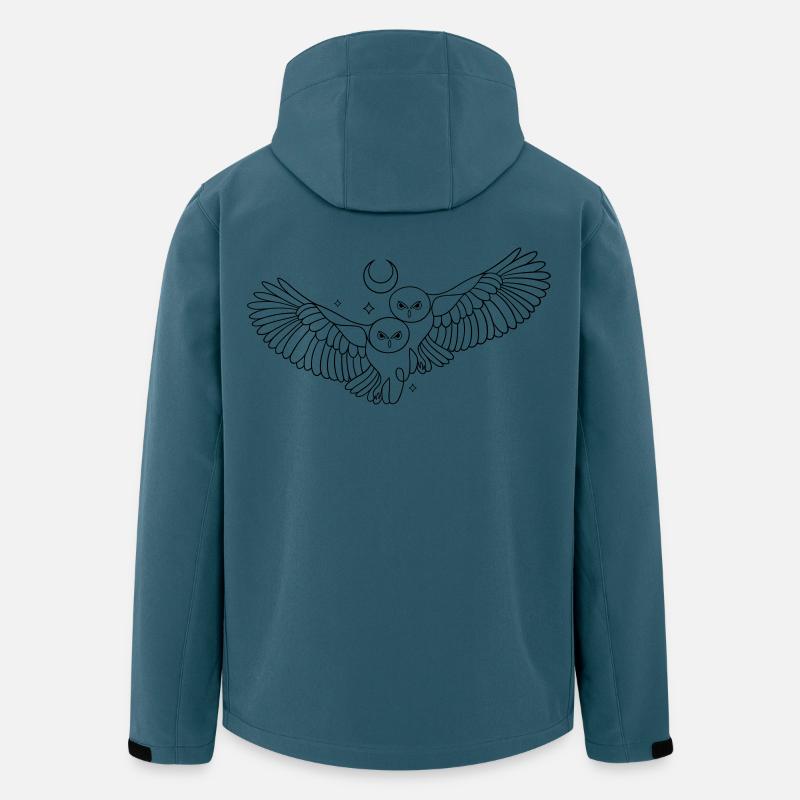 Owl Owls Moon Love Infinity - Men’s Recycled Softshell Jacket by Stanley/Stella - stargazer