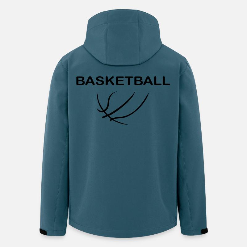 Basket-ball - Veste softshell homme en polyester recyclé Stanley/Stella - bleu pétrole foncé