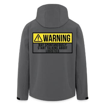 Logistik - Recycelte Männer Softshell-Jacke von Stanley/Stella - Dunkles Petrol - Hinten - AI Model Male 185 light (185cm)