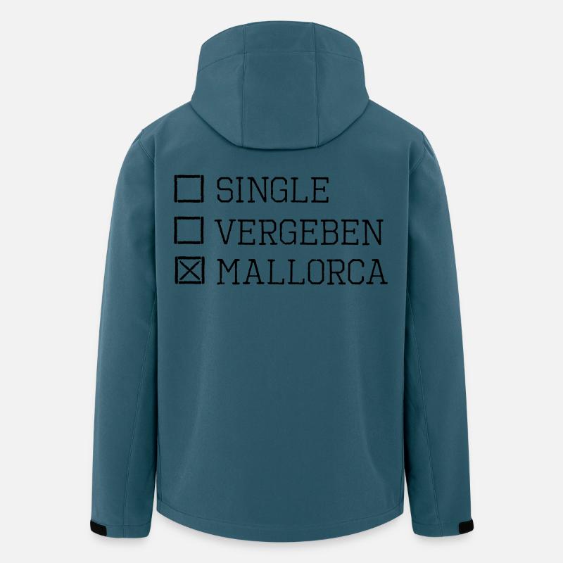 Mallorca Single Party Urlaub lustiger Spruch - Recycelte Männer Softshell-Jacke von Stanley/Stella - Dunkles Petrol