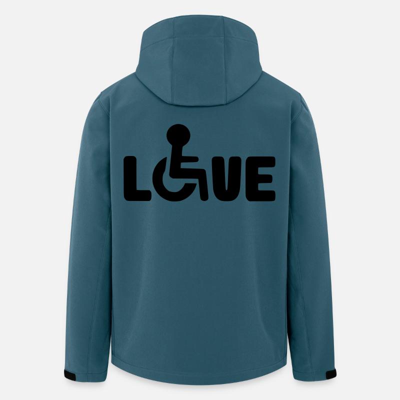 Liebe zum Rollstuhl # - Recycelte Männer Softshell-Jacke von Stanley/Stella - Dunkles Petrol
