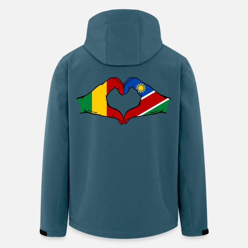 Mali Nairobi Flag Hands Heart - Men’s Recycled Softshell Jacket by Stanley/Stella - stargazer