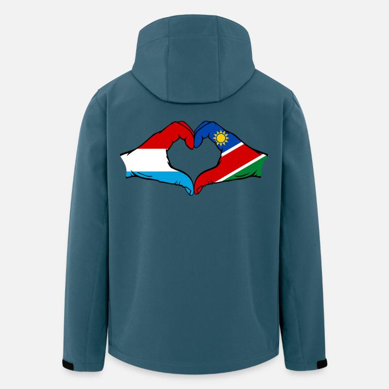 Luxembourg Namibia flag hands heart shape - Men’s Recycled Softshell Jacket by Stanley/Stella - stargazer
