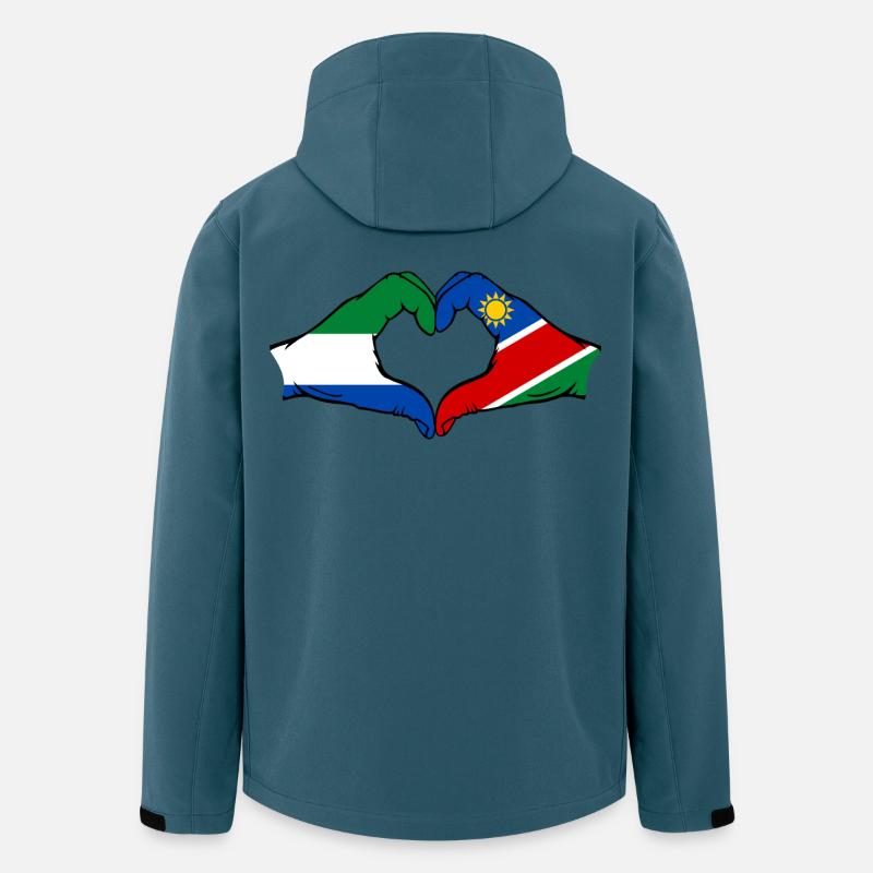 Sierra Leone Namibia Flag Hands Heart - Men’s Recycled Softshell Jacket by Stanley/Stella - stargazer