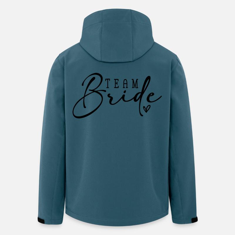 Team Bride - Recycelte Männer Softshell-Jacke von Stanley/Stella - Dunkles Petrol