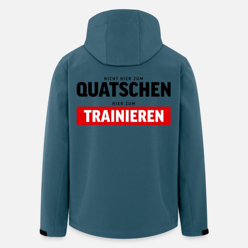 Nicht quatschen, trainieren – Gym Spruch - Recycelte Männer Softshell-Jacke von Stanley/Stella - Dunkles Petrol