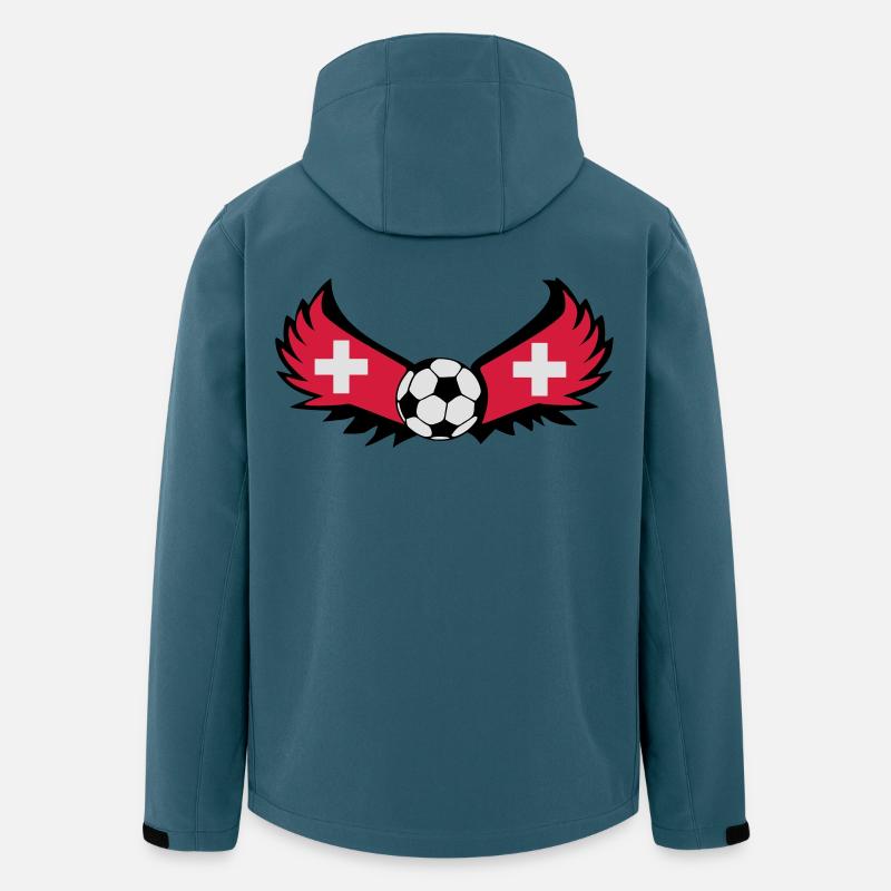 Schweizer Fussball - Recycelte Männer Softshell-Jacke von Stanley/Stella - Dunkles Petrol