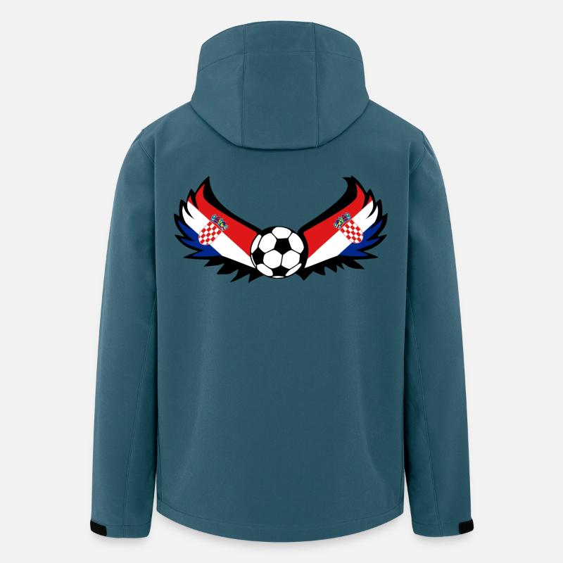 Fussball Kroatien - Recycelte Männer Softshell-Jacke von Stanley/Stella - Dunkles Petrol