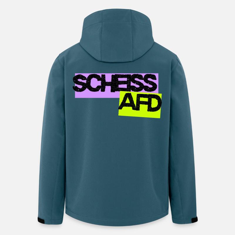 Scheiss AFD - Recycelte Männer Softshell-Jacke von Stanley/Stella - Dunkles Petrol