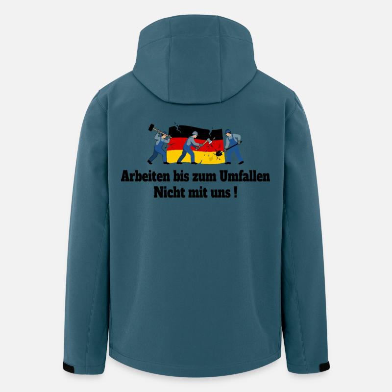 Arbeiten bis zum Umfallen - Recycelte Männer Softshell-Jacke von Stanley/Stella - Dunkles Petrol