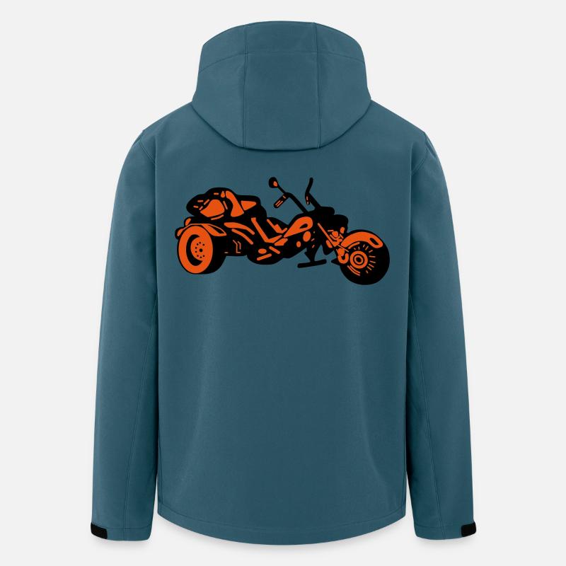 Chopper Inferno – Comic Style Trike - Recycelte Männer Softshell-Jacke von Stanley/Stella - Dunkles Petrol