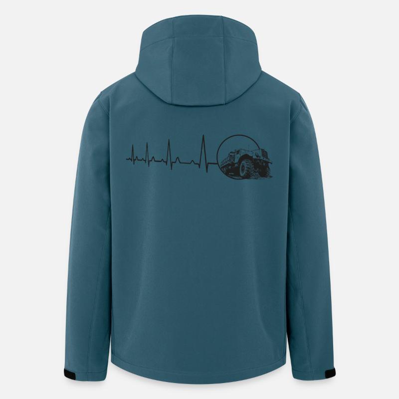 Herzschlag - Kraz - LKW - Recycelte Männer Softshell-Jacke von Stanley/Stella - Dunkles Petrol