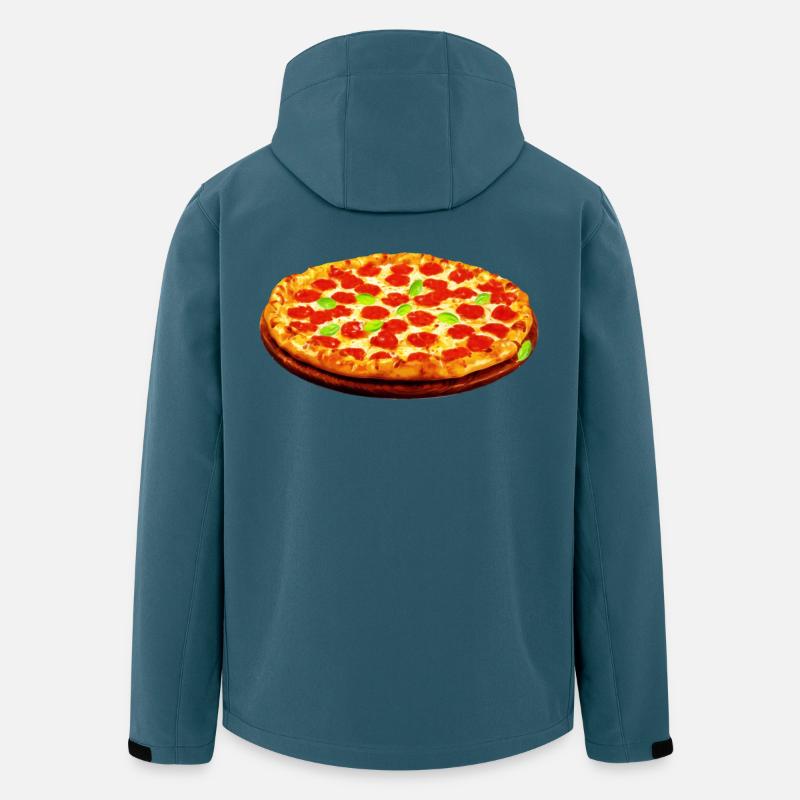 Pizza - Recycelte Männer Softshell-Jacke von Stanley/Stella - Dunkles Petrol