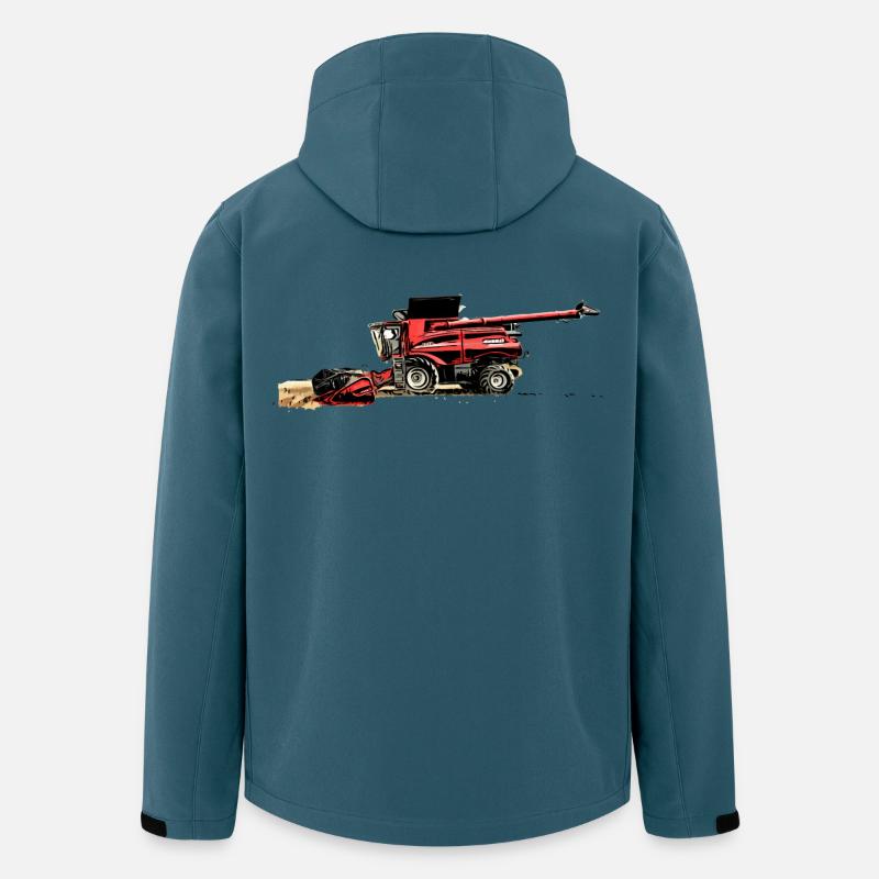 Erntemaschine Case M Traktor - Recycelte Männer Softshell-Jacke von Stanley/Stella - Dunkles Petrol