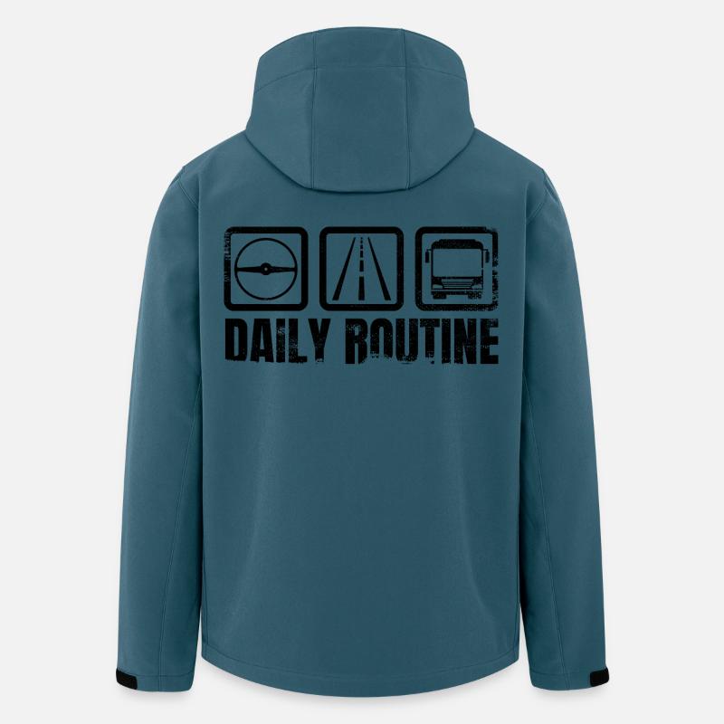 Busfahrer Routine - Recycelte Männer Softshell-Jacke von Stanley/Stella - Dunkles Petrol