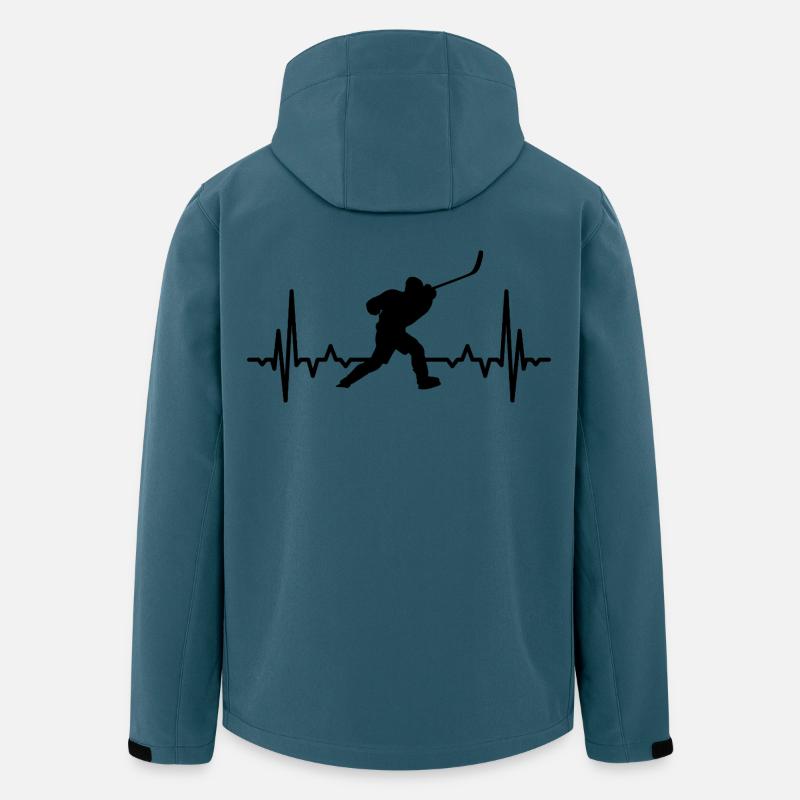 Eishockey Liebhaber Herzklopfen - Recycelte Männer Softshell-Jacke von Stanley/Stella - Dunkles Petrol
