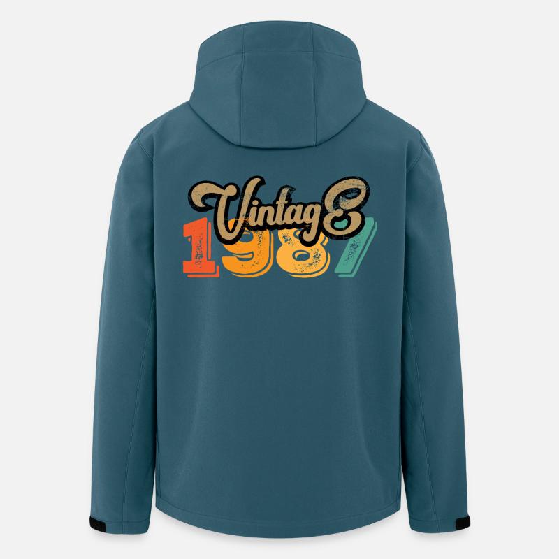 Millésime 1987 - Veste softshell homme en polyester recyclé Stanley/Stella - bleu pétrole foncé