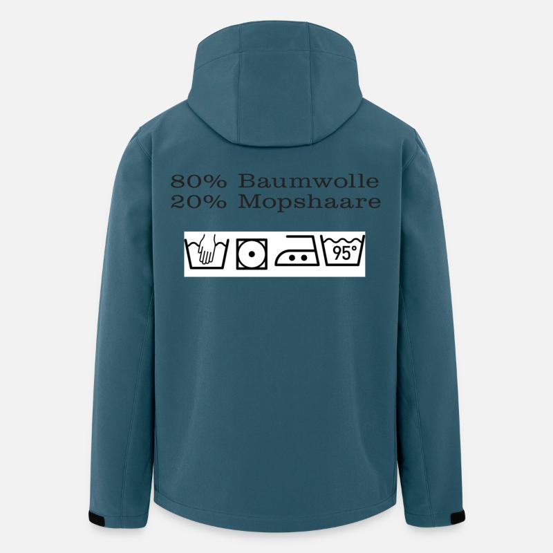 Minimalist Laundry Instruction Illustration - Recycelte Männer Softshell-Jacke von Stanley/Stella - Dunkles Petrol