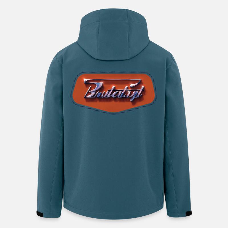 Brutalist – Chrome Retro Futuristic Emblem - Recycelte Männer Softshell-Jacke von Stanley/Stella - Dunkles Petrol